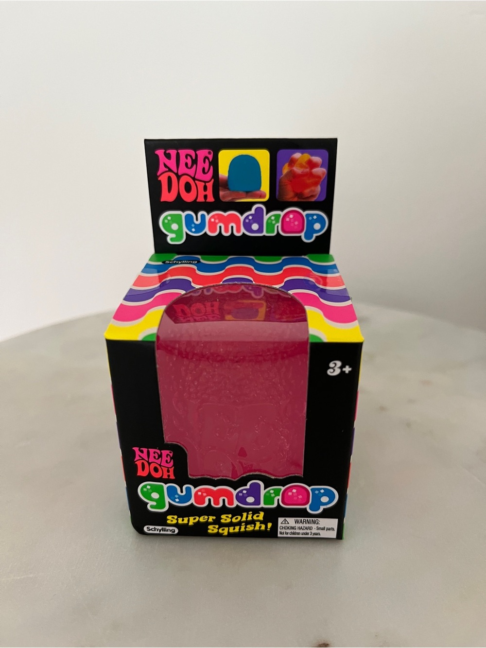 NeeDoh Gumdrop Super Solid Squish - Pink